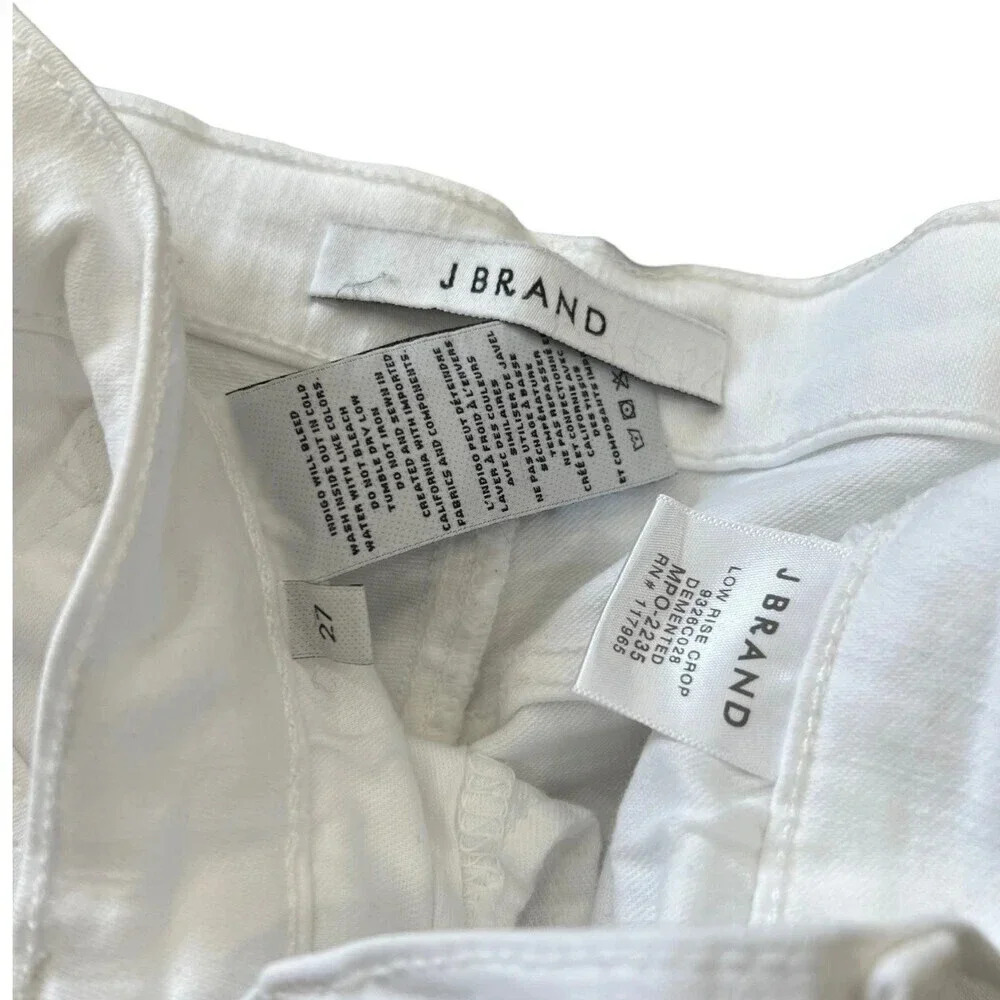 JBrand White Low Rise Crop Demented Skinny Jeans 27 - Picture 4 of 4